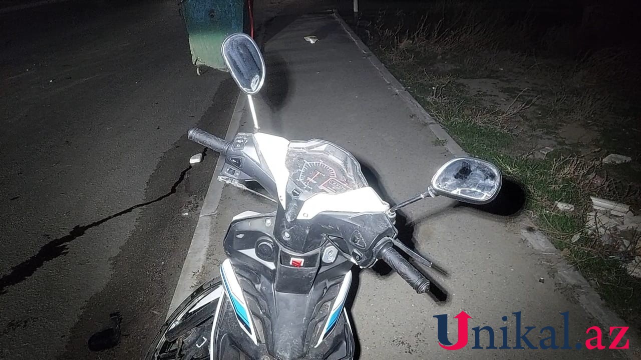 Gəncədə moped qəza törətdi, yaralanan var - FOTOLAR